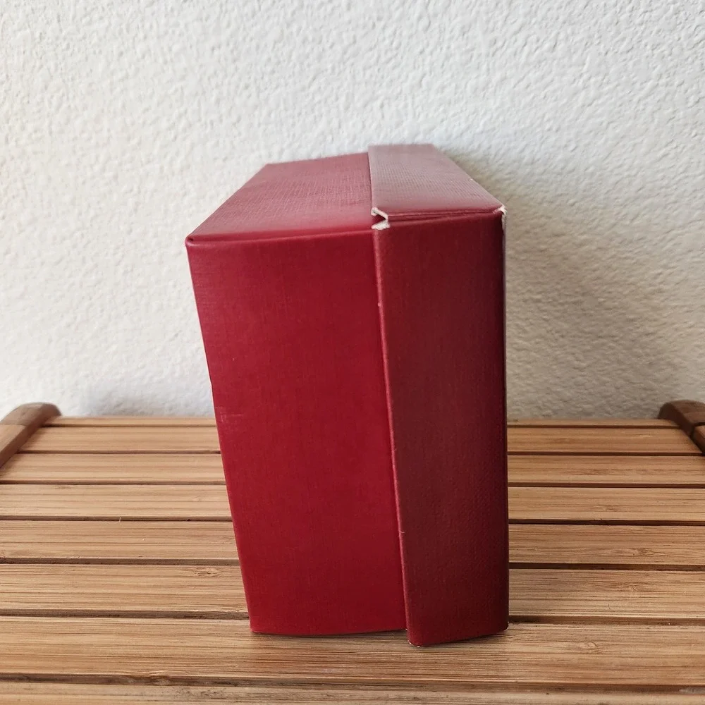 VTG Red Gray Neiman Marcus Christmas Small‎ Gift Box With Original Tissue Paper